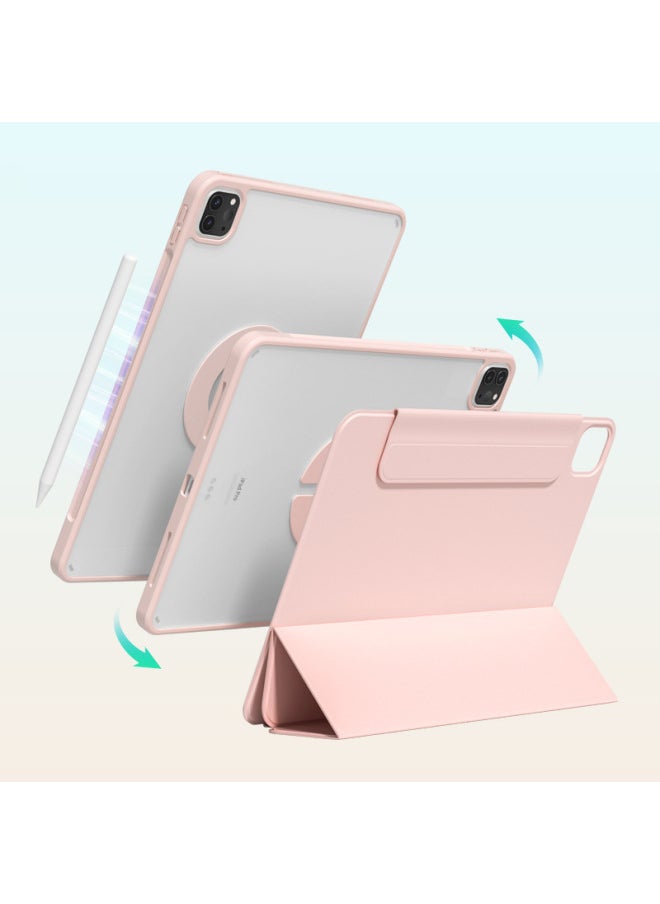 2024 For Apple Ipad11 Shell Pro13 Inch Protective Cover Separate Flat Air6 Buckle Mini7 Silicone-Color:Baby Powder-Aurora 4 (Shell Cover Buckle)-Applicable Model:Pro7-13 Inches (2024 Models)  - Image 1