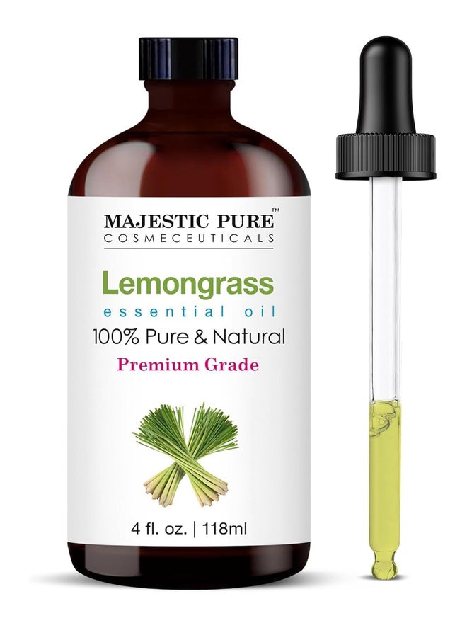 Majestic Pure زيت الليمون العشبي النقي من ماجستيك بيور مع قطارة زجاجية، 118 مل - Image 1