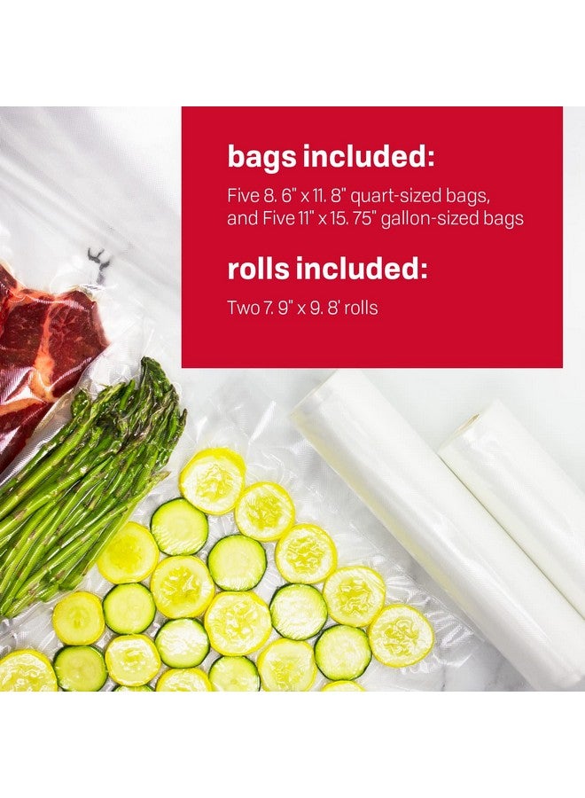 NESCO VS-02 Food Starter Kit with Automatic Shut-Off and Vacuum Sealer Bags, Black 18.25 X 5.25 X 11.5 - Image 5