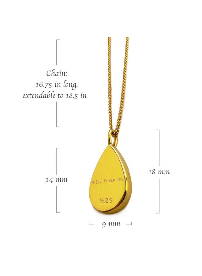 Milky Treasures Gold Necklace DIY Breastmilk Jewelry Making Kit | Gold Plated 925 Sterling Silver Pendant | Breastfeeding Keepsake | New Mom Gifts | Lactation | Mother's Day [Full KIT] - Image 5