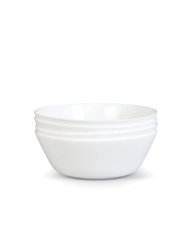 LaGlint 38 OZ Soup Bowl Set of 4, Opal Glass 7.5 inch White Bowls for Ramen, Noodle, Salad, Fruit, Pho, Dishwasher and Microwave Safe - Image 1