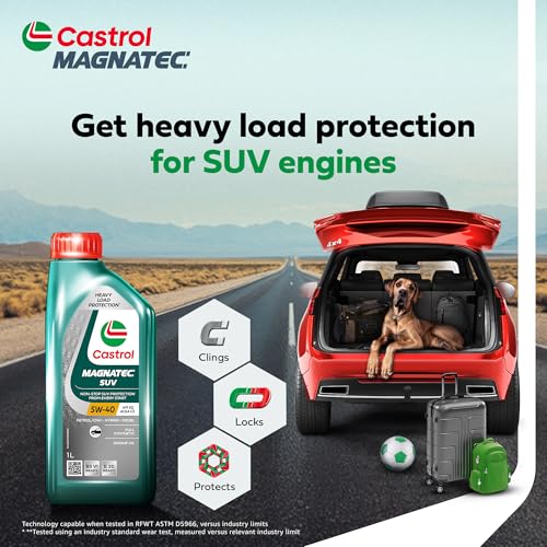 Castrol MAGNATEC SUV 5W-40 Full Synthetic Engine Oil for Petrol, CNG and Diesel SUVs 1L (3420943) - Image 3