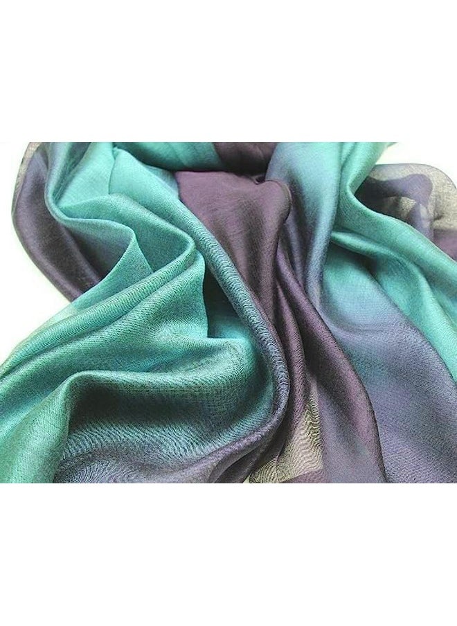 Cotton Silk Scarf Elegant Soft Wraps Color Shade Scarves For Women (Gradient - Green) - pzsku/Z834D95B0C67CB3043916Z/45/_/1735567018/92f3a160-ef68-4e8a-98da-5b8a0752196e