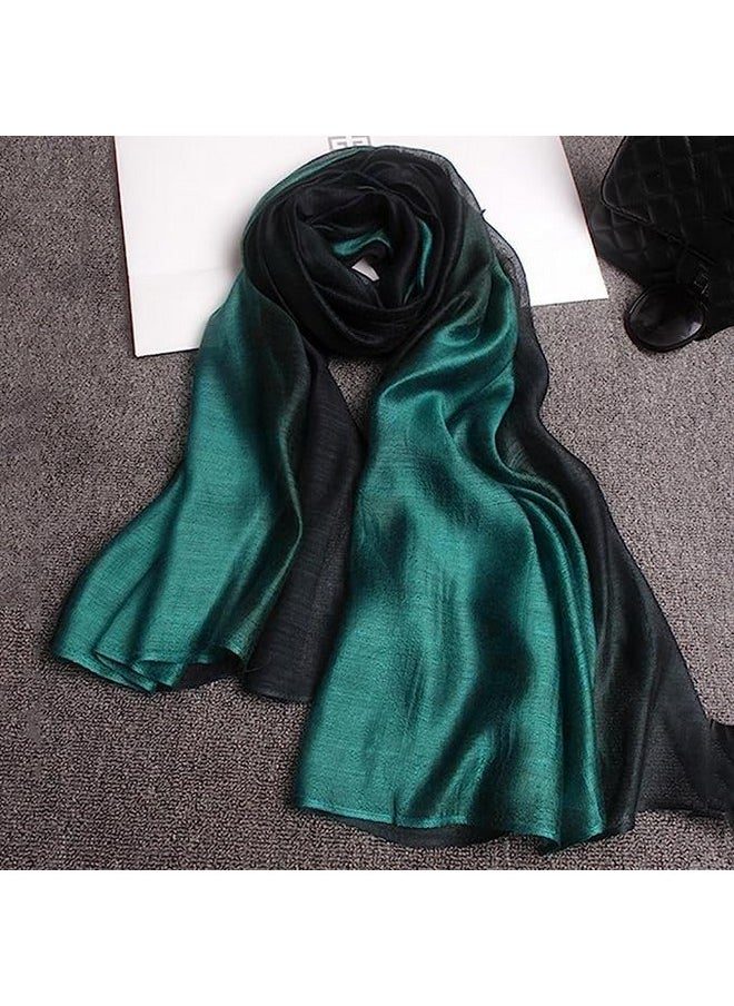 Cotton Silk Scarf Elegant Soft Wraps Color Shade Scarves For Women (Gradient - Green) - pzsku/Z834D95B0C67CB3043916Z/45/_/1735567049/3d026887-50f9-4cb0-a11d-59ef91286056