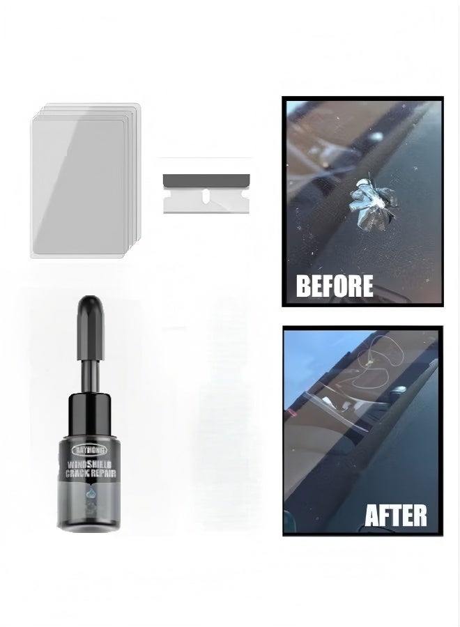 Windshield Crack Repair Kit – Quick Fix Glass Chip & Crack Repair Adhesive | Car Windshield Repair Fluid for Cracks & Chips, Easy to Use - Image 1