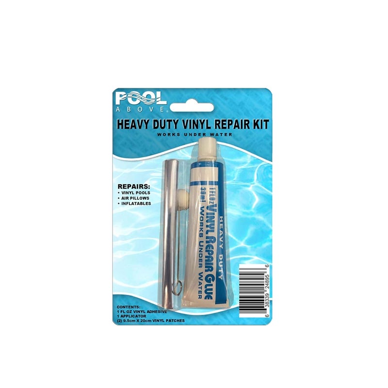 Pool Above طقم إصلاح رقع الفينيل الثقيل لإصلاح بطانة حمامات السباحة فوق الأرضية؛ غراء ورقع للمنتجات القابلة للنفخ؛ القوارب؛ الطوافات؛ قوارب الكاياك؛ الأسرة الهوائية؛ إصلاح المراتب القابلة للنفخ - أزرق - Image 4