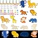 LARDUX Safari Party Favors 24PCS Animal Party Favors Painting Kit with Glow in The Dark Paint DIY Jungle Birthday Party Decorations Goodie Bag Stuffers for Kids - Image 4