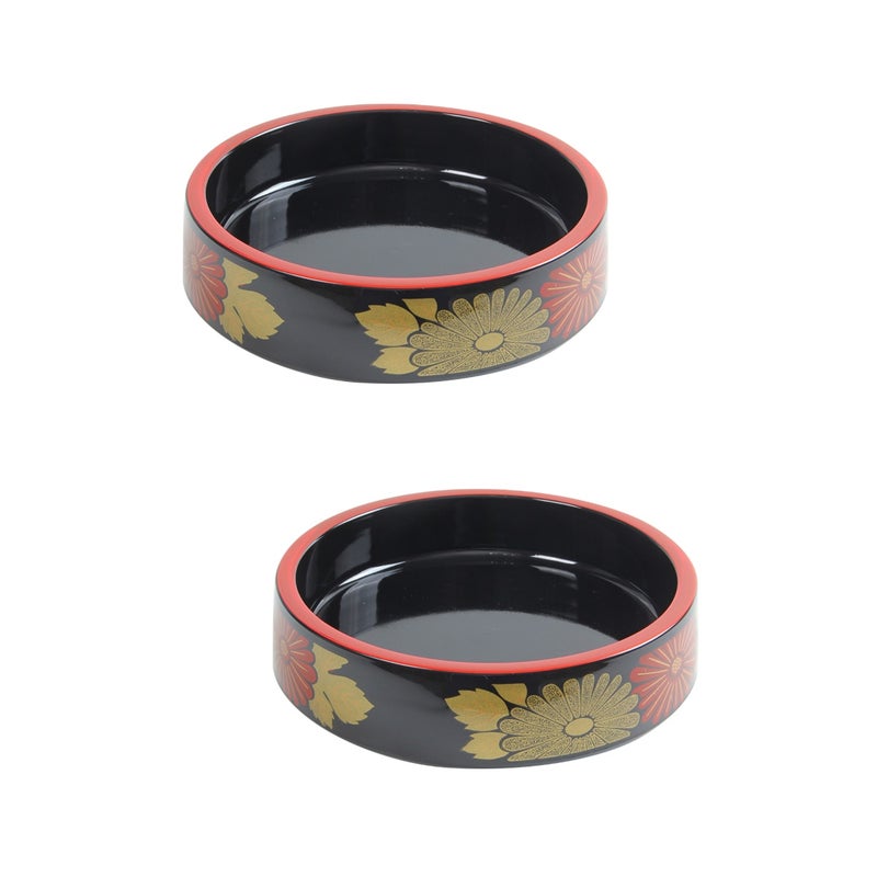 2pcs Round Sashimi Serving Plate -grade Sushi Dish Tray for Household Restaurant - Image 1