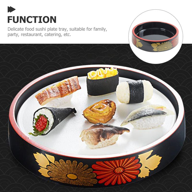 2pcs Round Sashimi Serving Plate -grade Sushi Dish Tray for Household Restaurant - Image 2