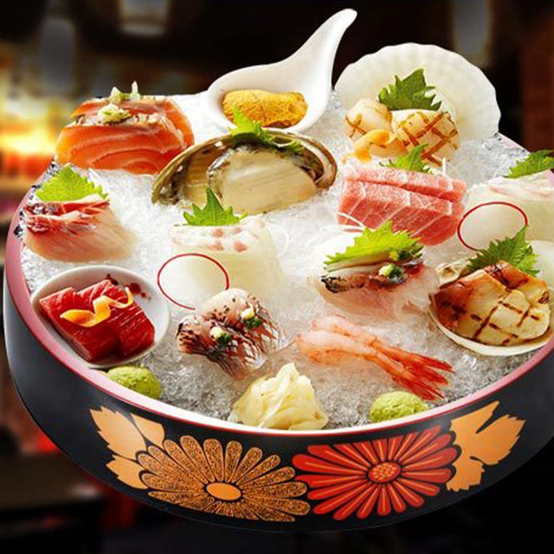 2pcs Round Sashimi Serving Plate -grade Sushi Dish Tray for Household Restaurant - Image 3