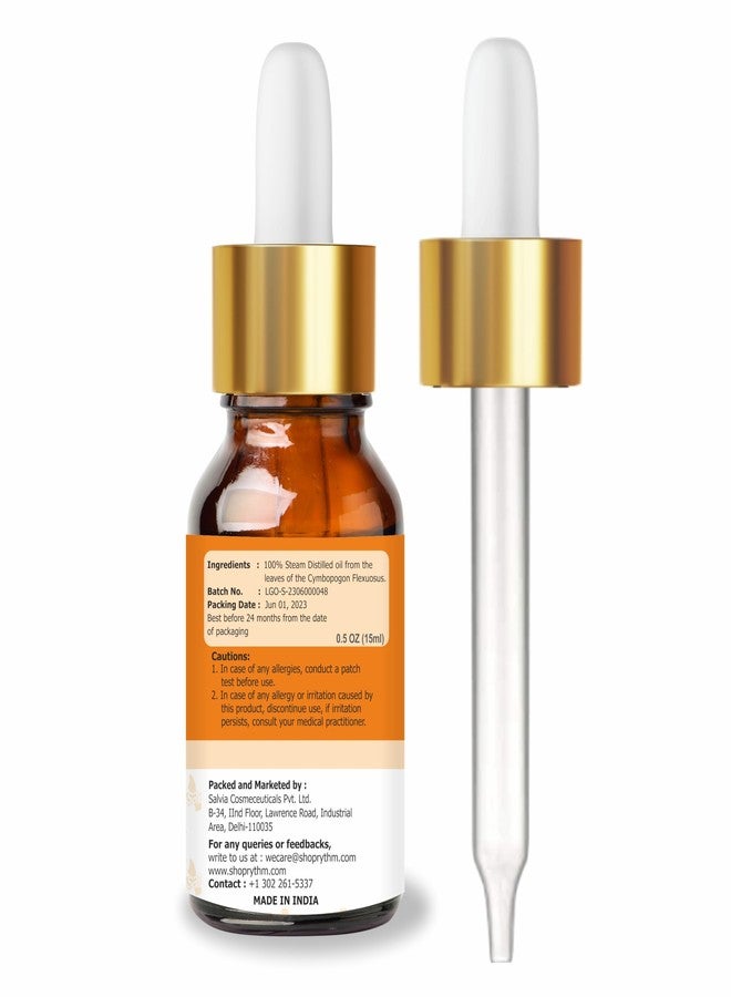 Crysalis Lemongrass (Cymbopogon spp.) Oil - 15ml - Image 2