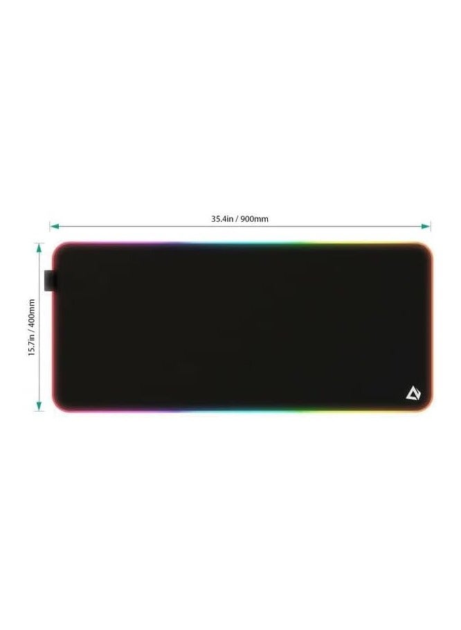 AUKEY RGB Gaming Mouse Pad Large XXL (900 X 400 X 4 MM) Thick Extended Mouse Mat Non-Slip Spill-Resistant Desk Pad with Special-Textured Surface, Anti-Fray...  - Image 3