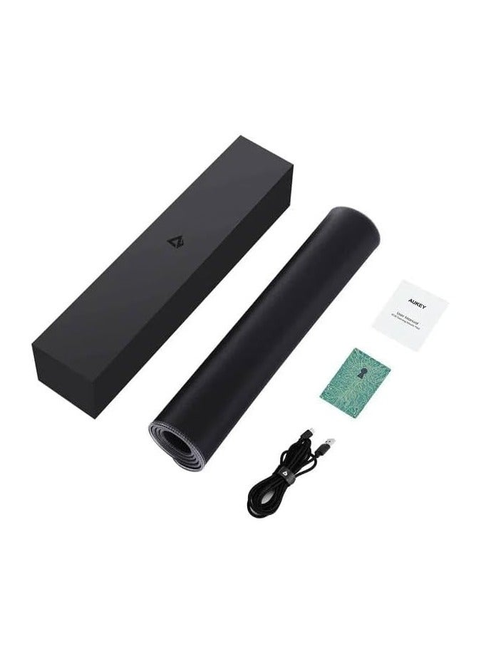 AUKEY RGB Gaming Mouse Pad Large XXL (900 X 400 X 4 MM) Thick Extended Mouse Mat Non-Slip Spill-Resistant Desk Pad with Special-Textured Surface, Anti-Fray...  - Image 2
