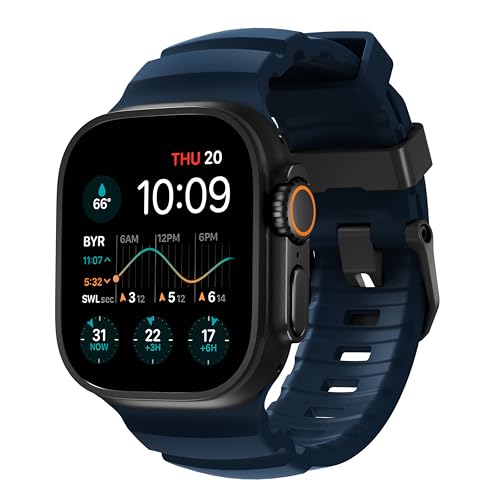 NOMAD Sport Band Rocky Point Atlantic Blue Band for Apple Watch - 45/49mm Apple Watch Band with Black Titanium Hardware, Adventurous Rugged for Men and Women - Image 1