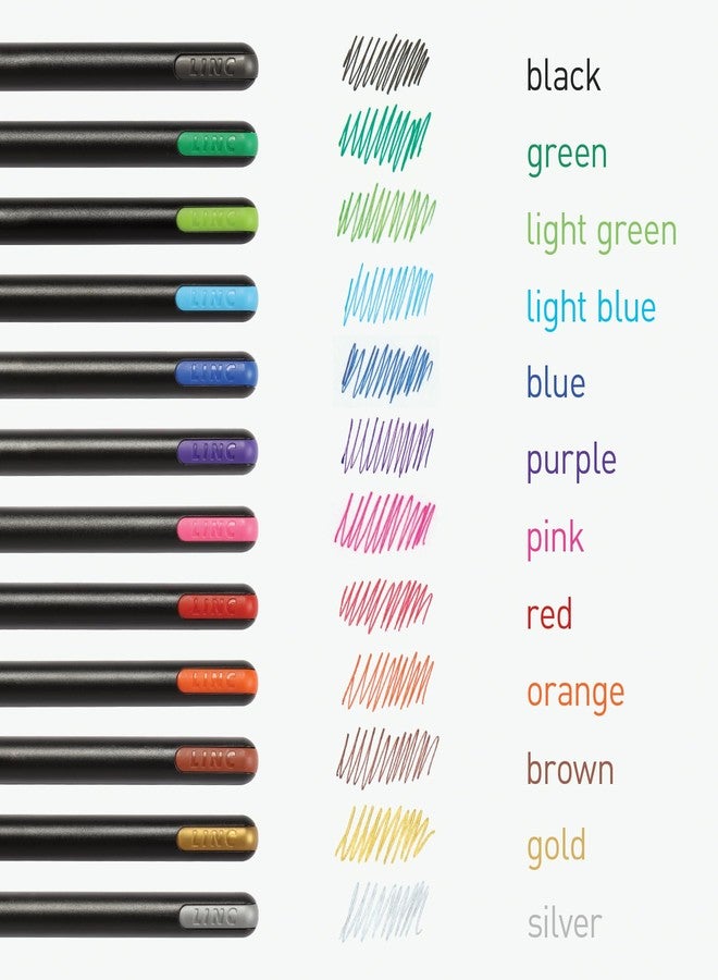 Pentonic Gel Pens, 36 Count, Assorted Colored Ink (12 Colors, 3 Of Each Color), Medium & Fine Point, Smooth Writing For Journaling (1002357) - Image 4