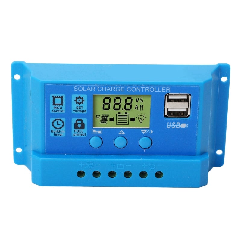 Solar Charge Controller LCD Display Adjustable Parameter - PWM Charging Management Multi Protection for Safer Solar Energy Use - Image 1