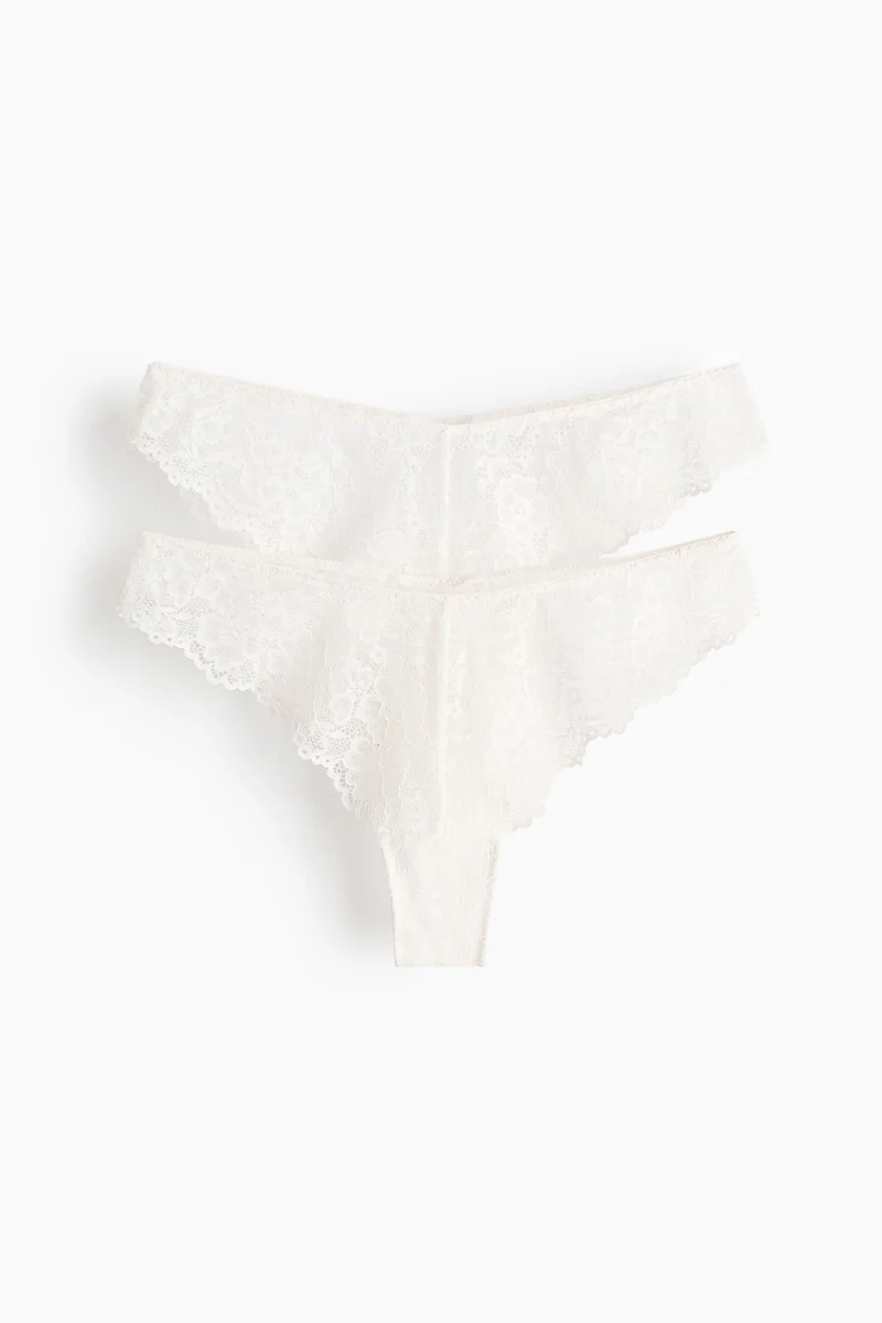 H&M 2-pack lace Brazilian briefs