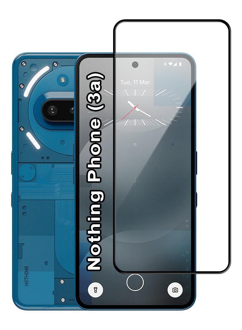 YJS Screen Protector For Nothing Phone 3a 6.77 Inch  9H Hardness Tempered Glass Film, Bubble Free Easy Installation, Full Coverage, Anti Scratch And Touch Sensitive - Image 1