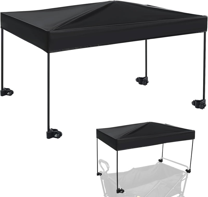 VOONKE Wagon Canopy Cover, Garden Portable Outdoor Push Awning, Stroller Canopy for Garden Wagon, Shopping, Camping, Fits Folded and Collapsible Wagons, 29.1 × 40.9 Inch - Image 1