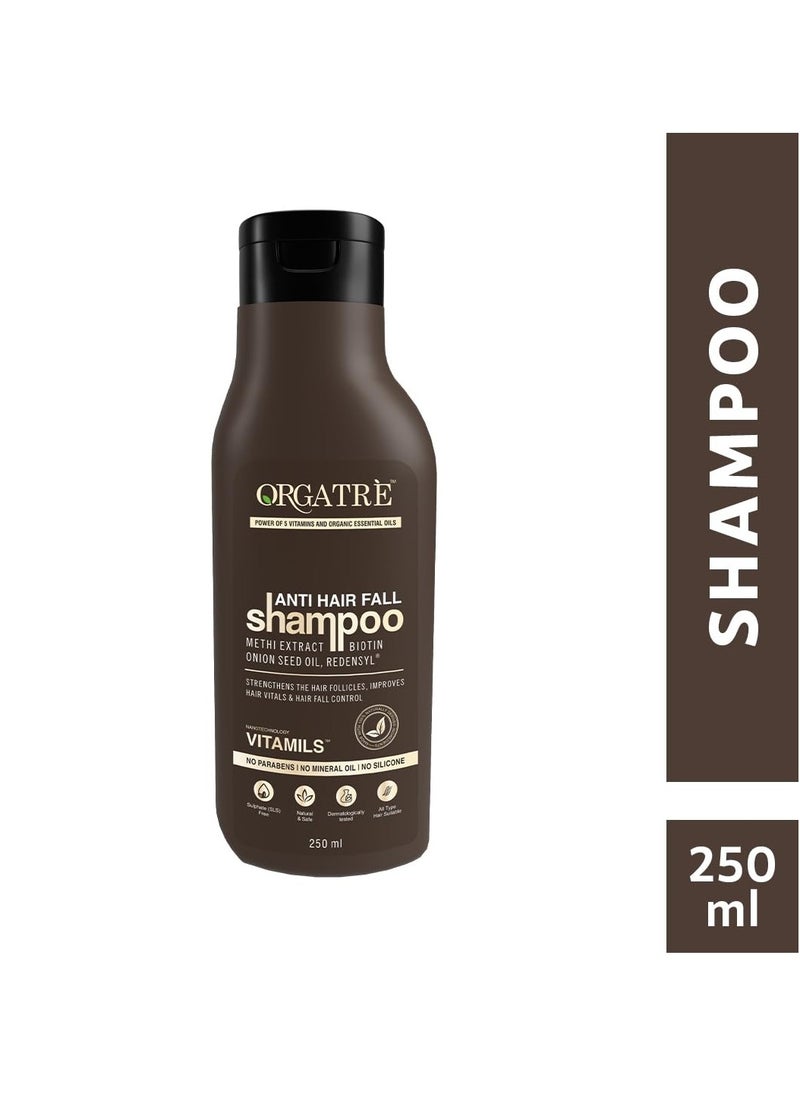 Healthstar Orgatre Ultra Smoothing Shampoo For Men and Women With Argan Oil, Plant Protein and Ashwagandha| For Frizz-Free, Silky Hairs 1 Count 250ml  - Image 1