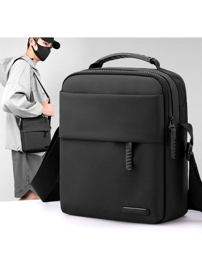 Generic Sling Crossbody Bag Small Shoulder Backpack for Men Chest Bags Casual Daypack for Business Travel Cycling (Black)  - Image 1