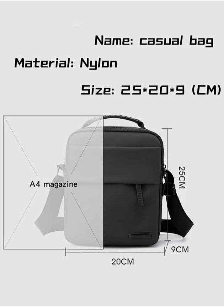 Generic Sling Crossbody Bag Small Shoulder Backpack for Men Chest Bags Casual Daypack for Business Travel Cycling (Black)  - Image 5