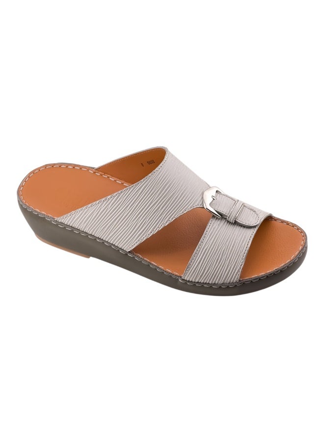 Ette A E T Handmade Arabic Sandals For Men | Outdoor Mens Slippers | Everyday Flip Flops Open Toe | Arabic Full Genuine Softy Leather With Buckle | New Design | Tan Footbed | Comfortable & LightWeight - Image 1
