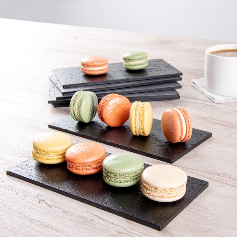 Restaurantware Restaurantware 7 x 3.5 Inch Serving Plates 100 Rectangle Charcuterie Boards - Premium Mimics The Look Of Slate Black Plastic Serving Platters Serve Appetizers Or Desserts For All Occasions  - Image 4