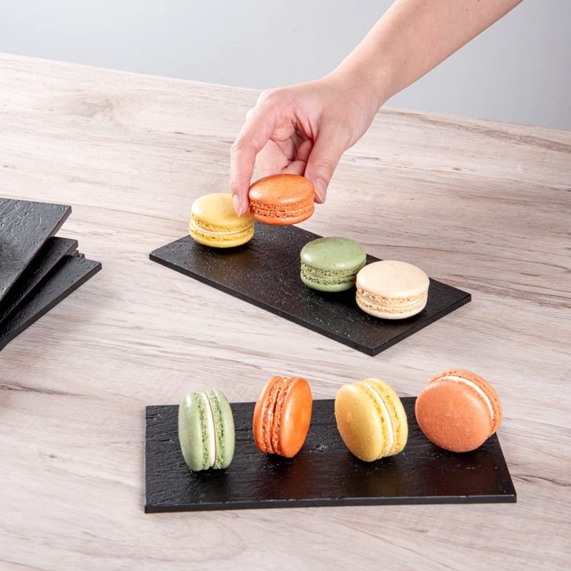 Restaurantware Restaurantware 7 x 3.5 Inch Serving Plates 100 Rectangle Charcuterie Boards - Premium Mimics The Look Of Slate Black Plastic Serving Platters Serve Appetizers Or Desserts For All Occasions  - Image 5
