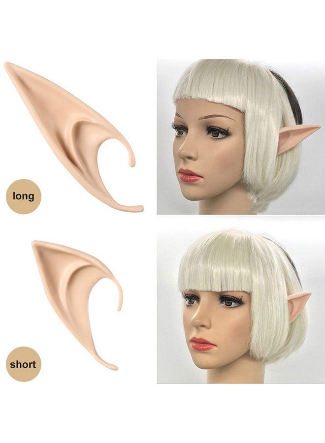 FRESHME Fairy Pixie Elf Ears - Medium and Long Style Cosplay Soft Pointed Ears Renaissance Party Christmas Halloween Costume Makeup Costume Accessories Elven Masquerade Vampire (2 Pairs) - Image 5
