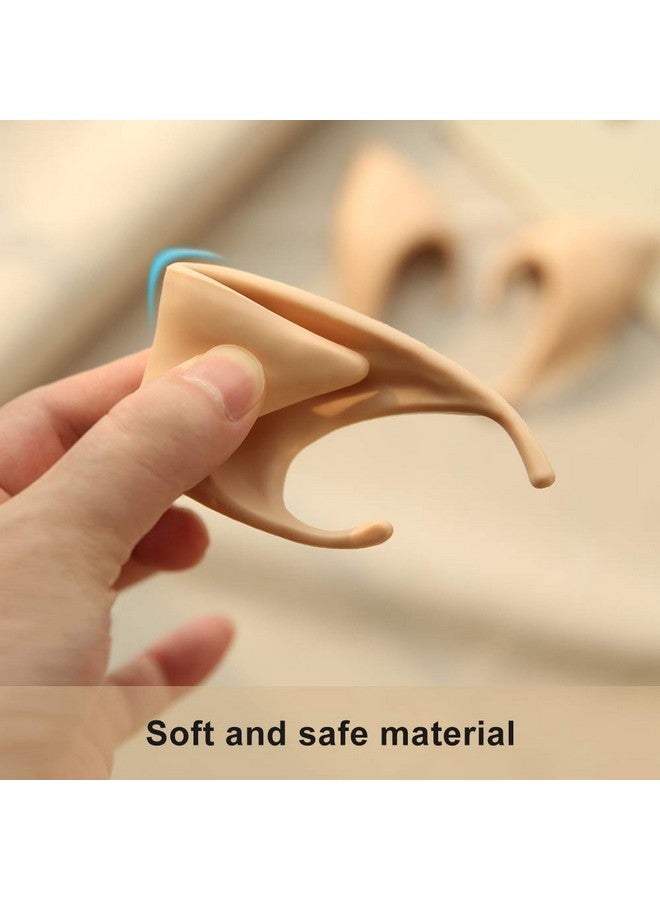 FRESHME Fairy Pixie Elf Ears - Medium and Long Style Cosplay Soft Pointed Ears Renaissance Party Christmas Halloween Costume Makeup Costume Accessories Elven Masquerade Vampire (2 Pairs) - Image 3