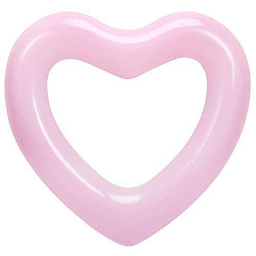 HeySplash Pool Floats Adult Size Heart Inflatable Pool Floatie for Bachelorette Party Swim Tube Rings River Lake Beach Floaty Wedding Bride Valentine Decor Fun Toy Raft Lounge Pink - Image 1