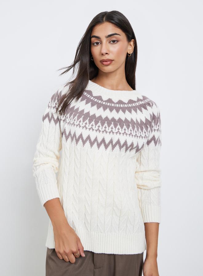 ستايلي كنزة محبوكة بقصة عادية - Image 3