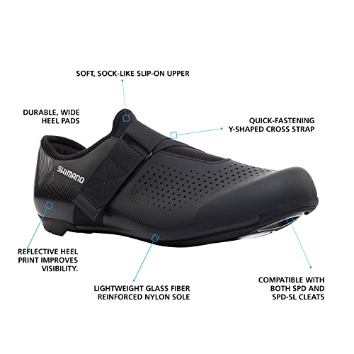 SHIMANO SH-RP101 High Performing All-Rounder Cycling Shoe, Black, 15.5 Women / 13.5 Men (EU 48) - Image 2