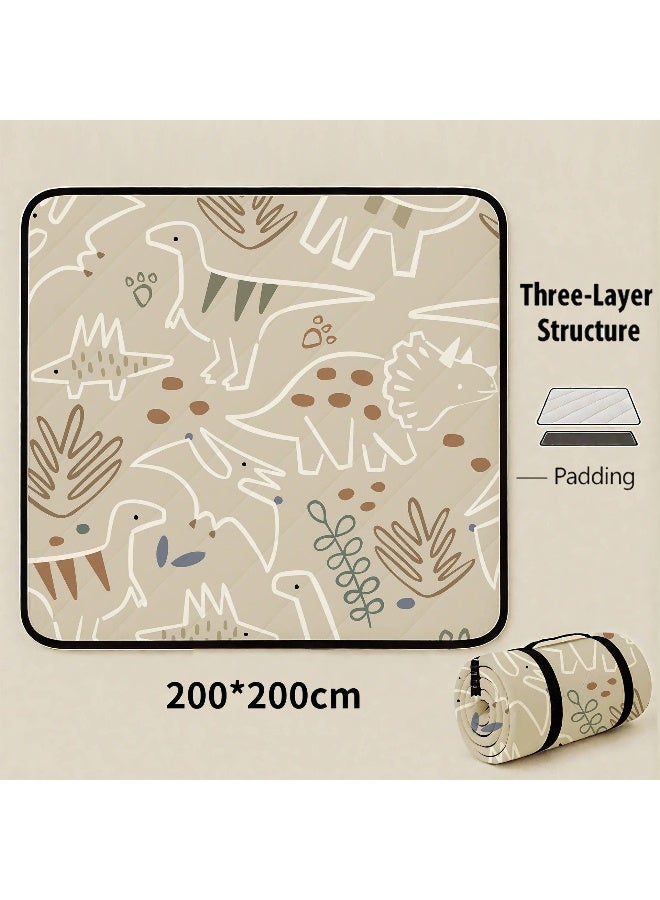 Extra Large 3M Waterproof Ultrasonic Picnic Blanket, Thick Outdoor Camping Mat, Seat Cushion, Beach Mat, Portable Ground Mat