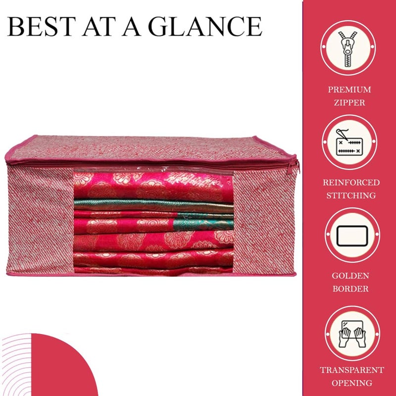 SHAPING FABRIC Non-Woven Garment Cover with Transparent Window & Double Metal Zipper - Pack of 3 for Dustproof Clothing Storage - Image 4