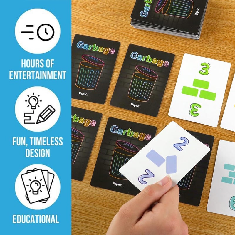 Regal Games Card Games for Kids - Go Fish, Crazy 8's, Old Maid, Slap Jack, Garbage Monsters, War - Simple & Fun Classic Family Table Game Sets (6 x 6) - Image 3