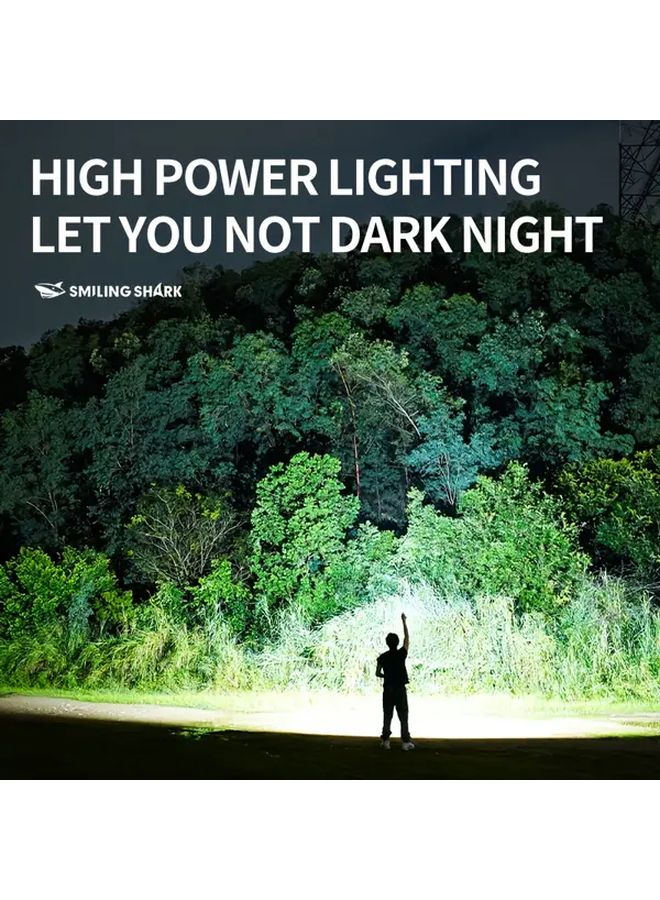 Smiling Shark Ultra Bright LED Keychain Flashlight Rechargeable USB COB Mini Light Army Green - Image 5