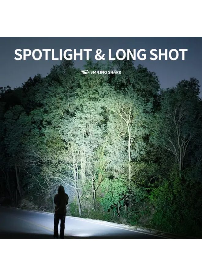 Smiling Shark Ultra Bright LED Keychain Flashlight Rechargeable USB COB Mini Light Army Green - Image 4