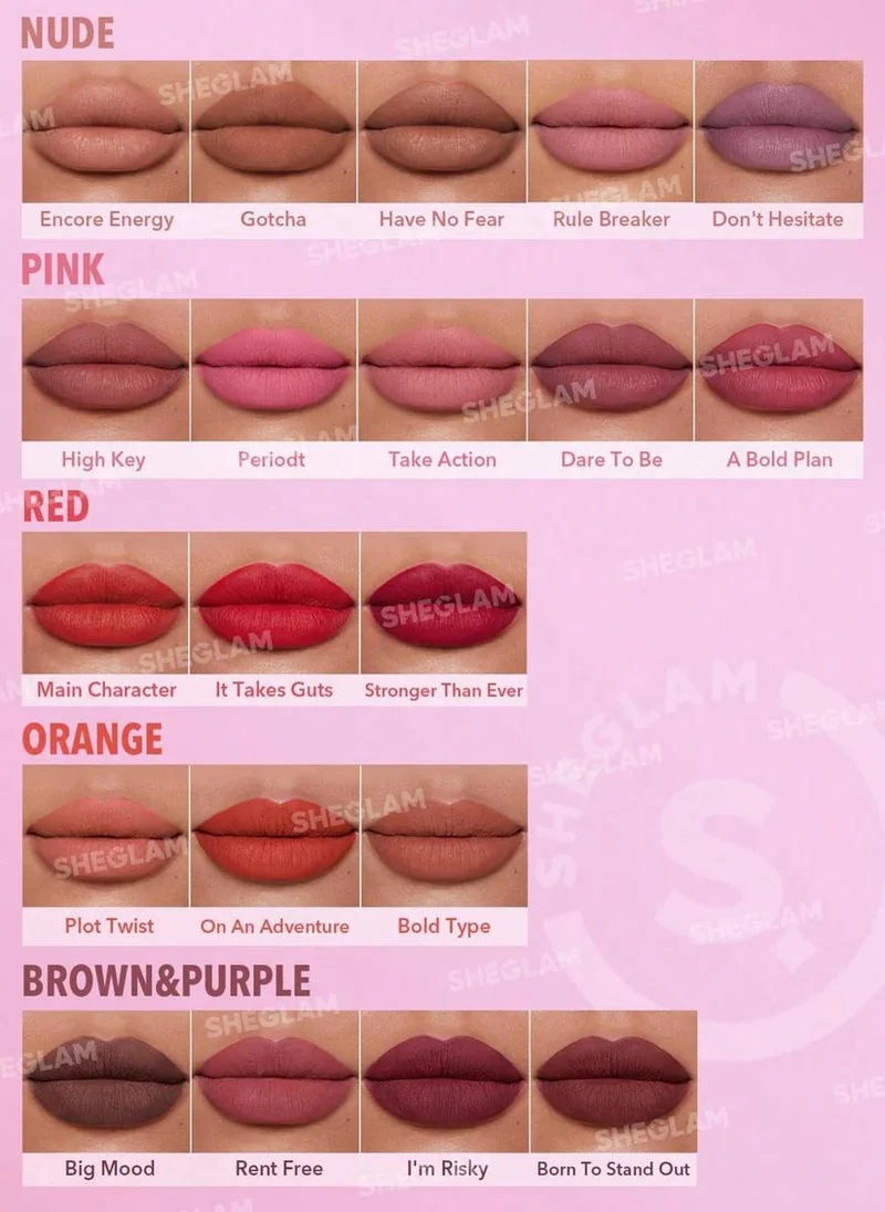 SHEGLAM Dynamatte Boom Long-Lasting Matte Lipstick-High Key