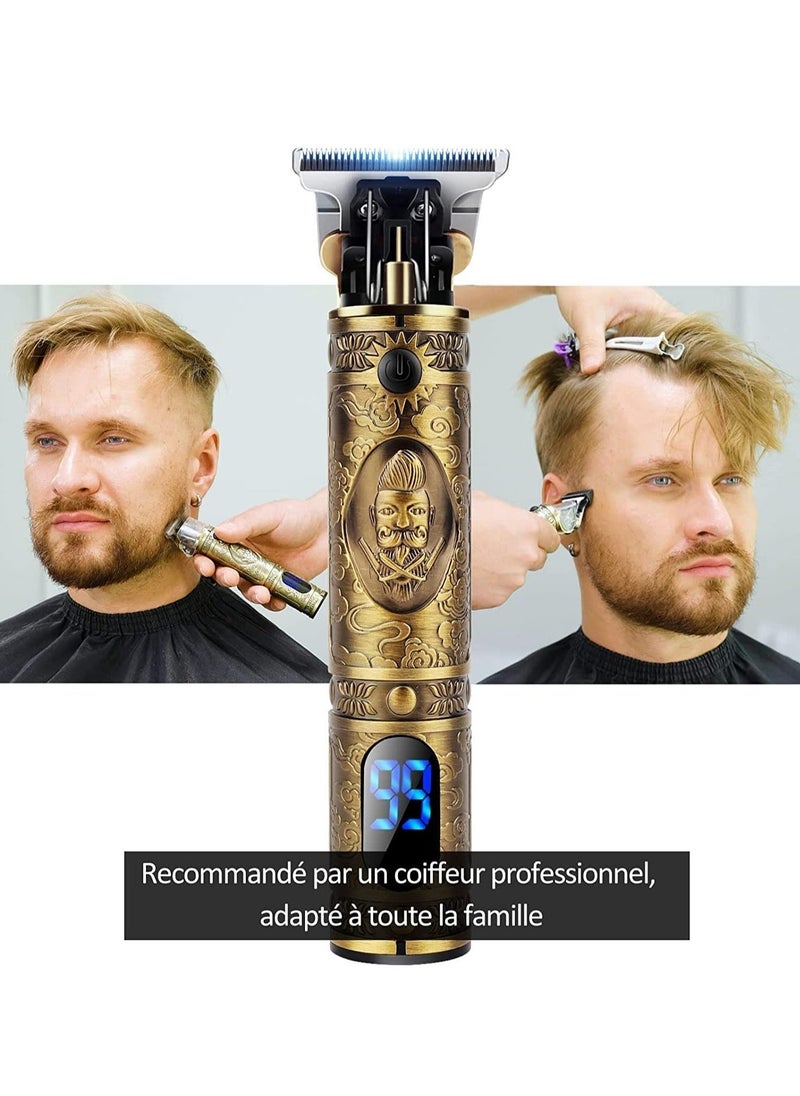 ELTRAZONE Pick N CLick Professional Men’s Hair Trimmer, Long Hair Trimmer, Beard Trimmer, Cordless Hair Trimmer, Rechargeable, LED Display, Beard Trimmer for Men and Hairdressers. - Image 3