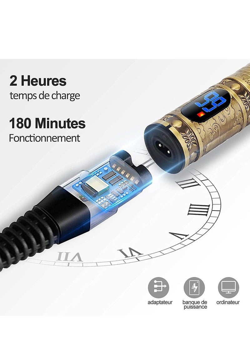 ELTRAZONE Pick N CLick Professional Men’s Hair Trimmer, Long Hair Trimmer, Beard Trimmer, Cordless Hair Trimmer, Rechargeable, LED Display, Beard Trimmer for Men and Hairdressers. - Image 5