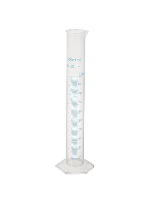 SPYLX Plastic Measuring Cylinder Transparent Graduated Cylinders for Laboratory Test 100 ML 1