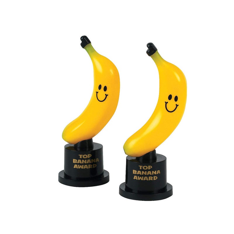 Fun Express Top Banana Award Trophies Colorful Fun Trophies for School Office Parties Fun Events Ideal for Recognizing Achievements Prize Giveaways Motivational Awards 12 Pieces - Image 2