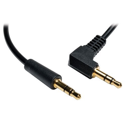 TRIPP LITE P312-001-RA 1-Feet 3.5mm Mini Stereo Audio Cable with One Right Angle Plug,Black - Image 2