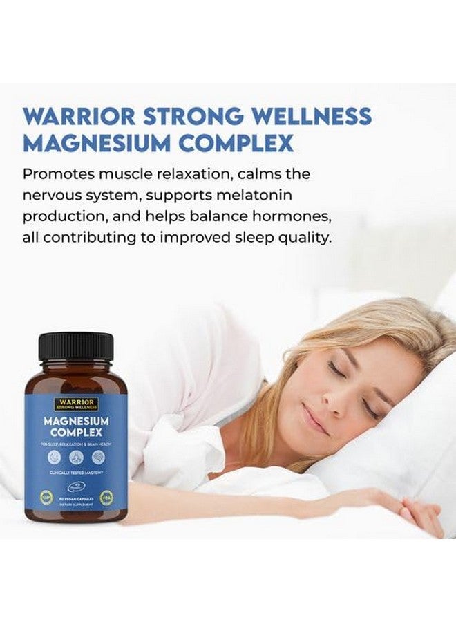 Warrior Strong Wellness Magnesium Complex -Triple Blend 100% Chelated Mag Supplement-Magtein Magnesium L-Threonate for Memory & Brain Health -Glycinate, Sleep Well-Taurate- Relaxation - Image 5