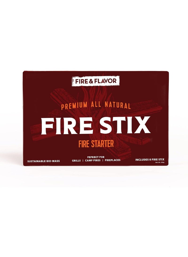 Fire & Flavor Fire Stix All-Natural Fire Starters - Eco-Friendly Fire Starters for Fireplaces, Campfires, Grills, and Wood Stoves - Odorless, Chemical-Free, and Clean-Burning Fire Starters  - Image 1