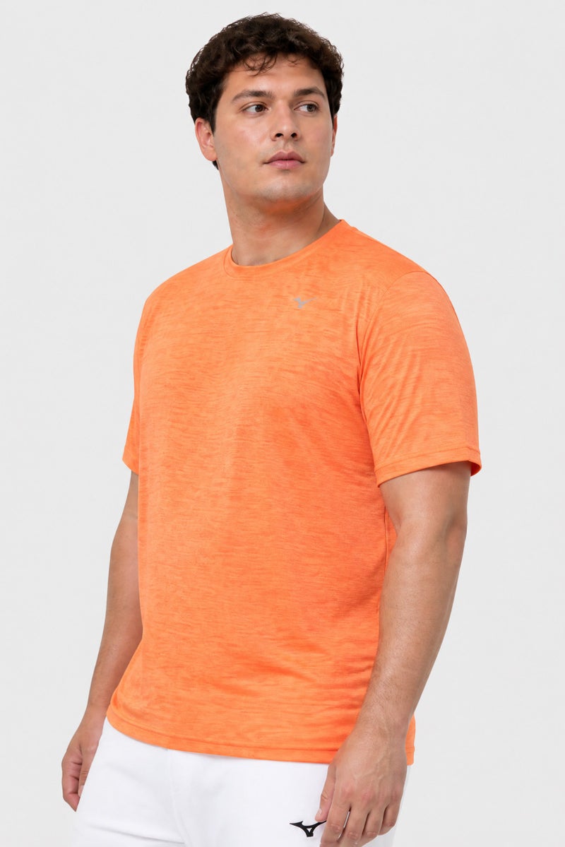 Mizuno Men Sportswear Fit Short Sleeve Training T-Shirt, Orange - Image 3