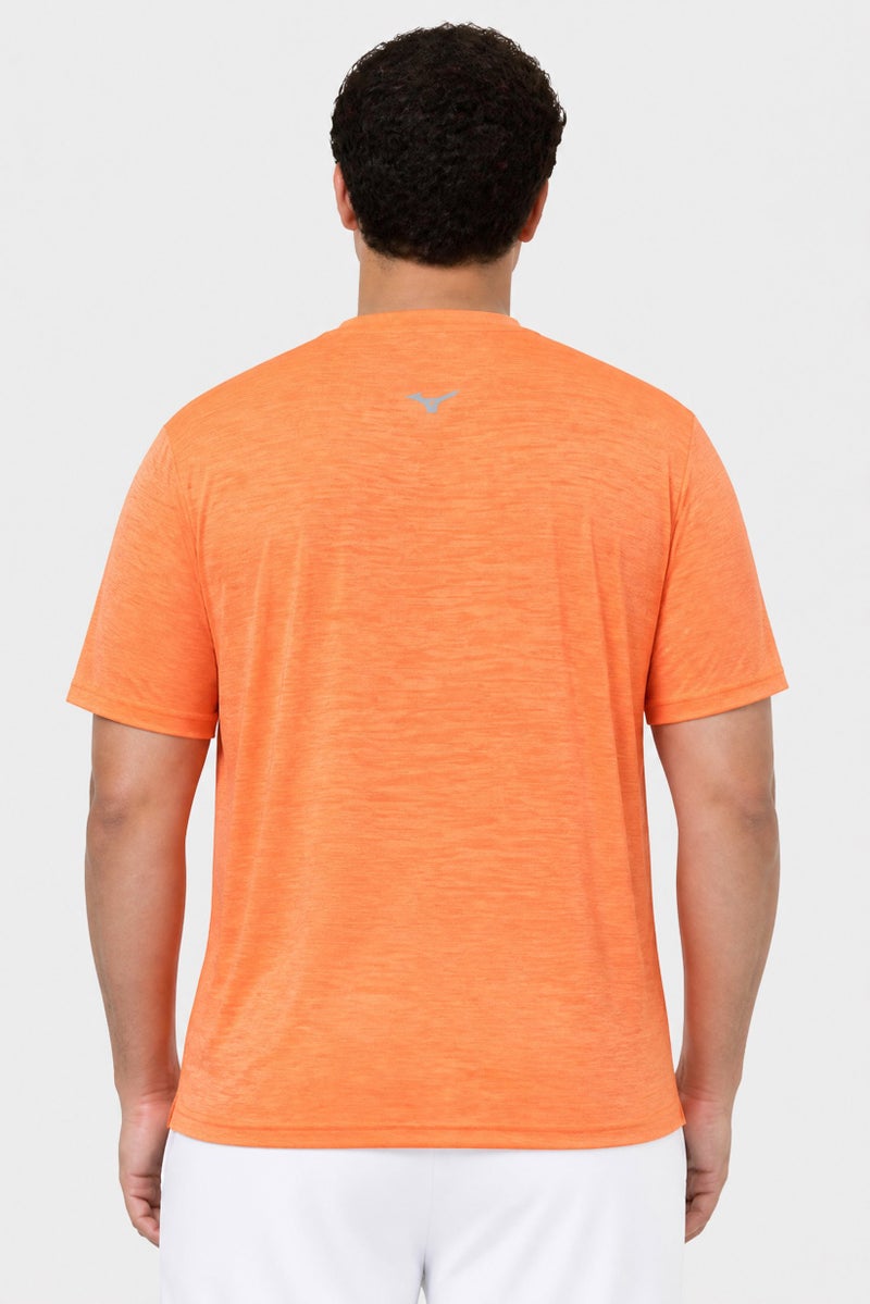 Mizuno Men Sportswear Fit Short Sleeve Training T-Shirt, Orange - Image 4