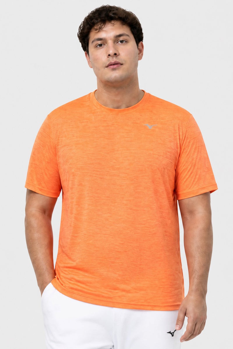 Mizuno Men Sportswear Fit Short Sleeve Training T-Shirt, Orange - Image 1